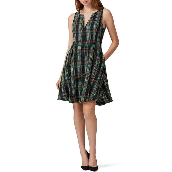 Slate & Willow Multicolored Classic Plaid Sleeveless Fit And Flare Dress Size 4 - Picture 1 of 11